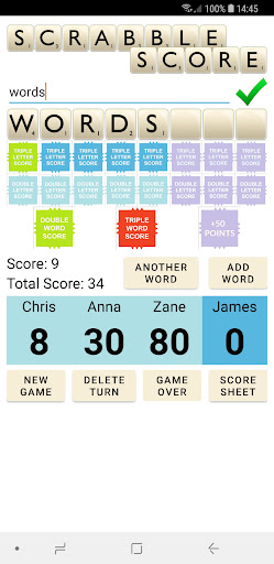 Scrabble Score Screen 2