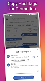 in Tags - Hashtags generator Screenshot