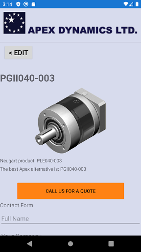 Servo Gearbox Converter Screen 2