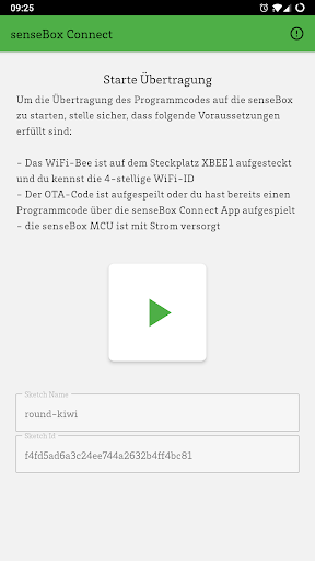 senseBox Connect Screen 2