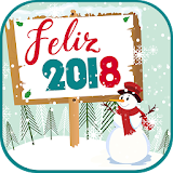 Happy New Year 2018 in Spanish icon