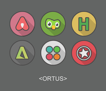 Capture d'écran du pack d'icônes Ortus