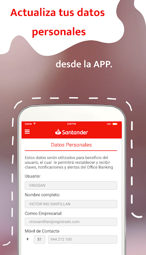 Banco Santander Perú S.A. Screen 3