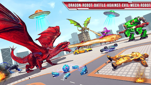 Royal Lion Robot Games- Dragon Robot Transform War screenshots 13