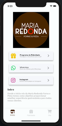 Android application Maria Redonda Fidelidade screenshort