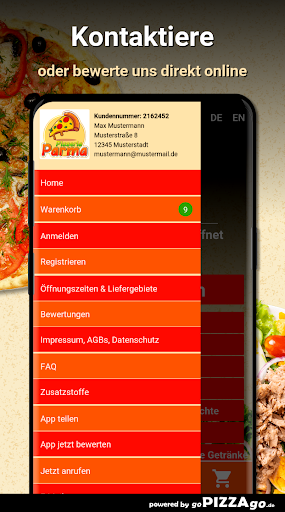 Pizzeria Parma Essen Screen 3