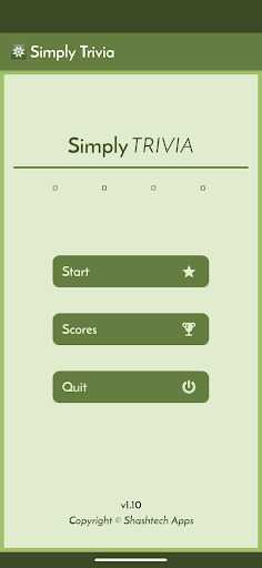 Android application Simply Trivia screenshort