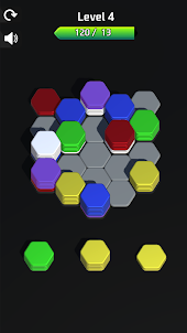 Hexagon Stack: Sort Colors