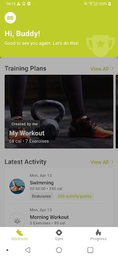 Android application GYM Fitness World Stralsund screenshort