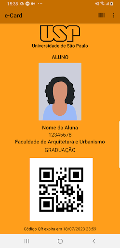 Android application e-Card USP screenshort