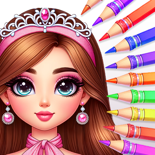Princess Girl Coloring Games  Icon