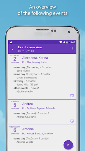 Name days Screen 3