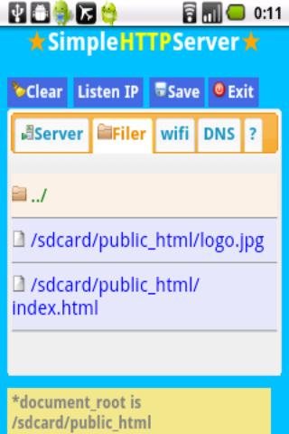 SimpleHTTPServer Screen 2