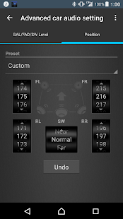 Advanced car audio setting Screenshot