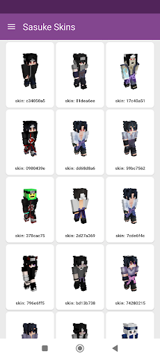 Android application Sasuke Craft Skins - MC Ninja screenshort