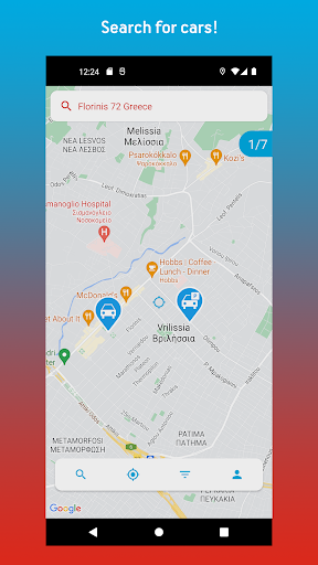 Android application Erica CarSharing screenshort