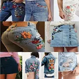 Ladies Jeans Floral Embroidery icon