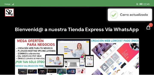 MiPerfil vCard, Tienda Express