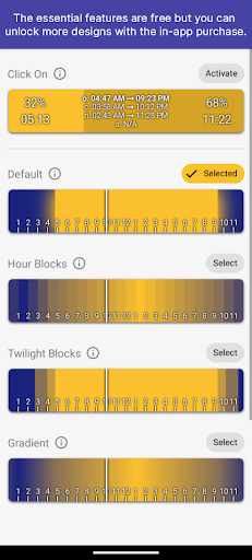 Daylight Clock: Sunrise/Sunset Screen 3