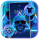 Blue Neon Skull Theme