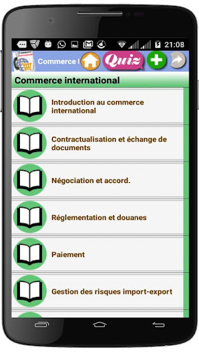 Android application Commerce International screenshort