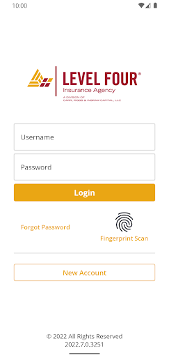 Android application Level Four Insurance Online screenshort