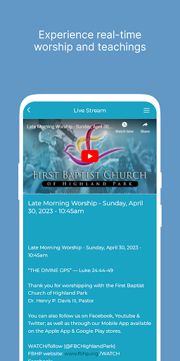 First Baptist Church Highland Screen 2