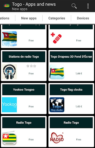 Togo apps Screen 2