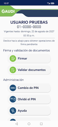 Android application GAUDI Móvil screenshort