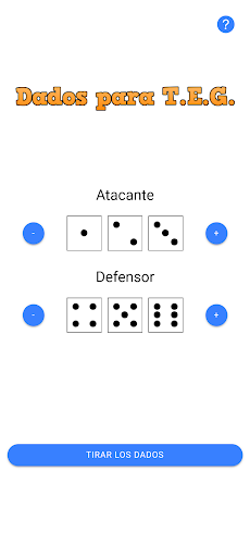 Android application Dados para TEG screenshort