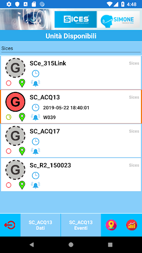 SIMONE - Monitoring and Tracki Screen 2