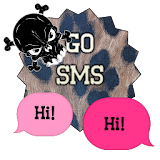GO SMS - Luv Skulls 3 icon