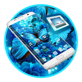 Blue Neon Butterfly Theme icon