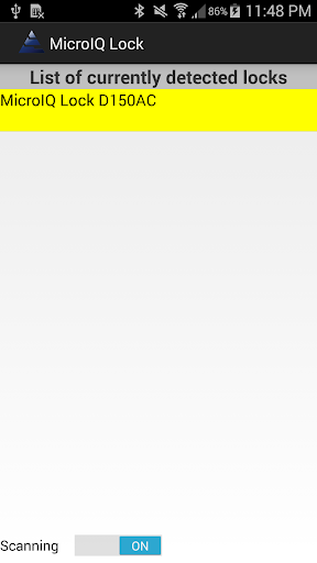 Android application MicroTraq app. MicroIQ Prox lo screenshort