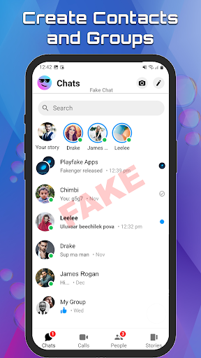 Screenshot of Fake Chat Story Message Prank