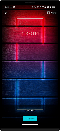 Android application Neon Clock screenshort