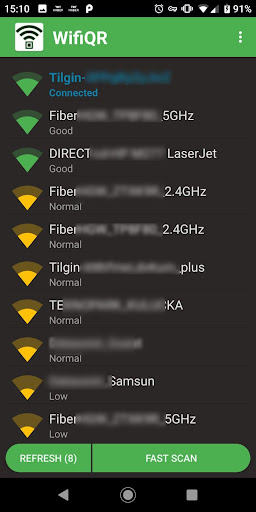 Android application WifiQR screenshort