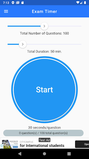 Android application Exam Timer : Effortless, Easy screenshort