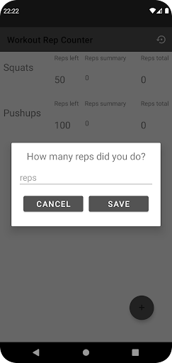 Workout Rep Counter Screen 2