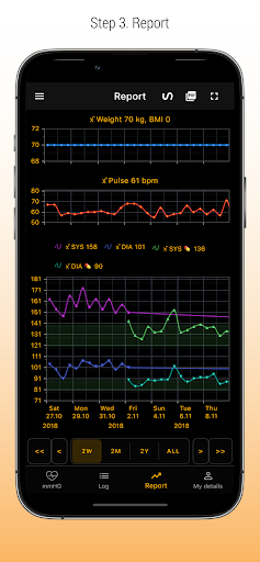 Systolic - blood pressure app Screen 3