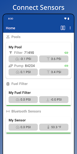 Android application Pressure Pro CirrusSense screenshort