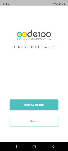 Android application Autorizador Code100 screenshort