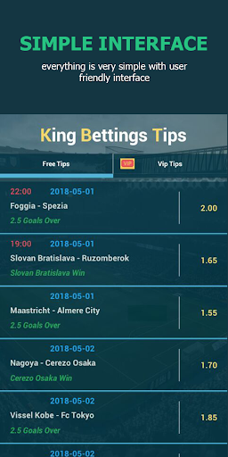 Android application King Betting Tips Football App screenshort
