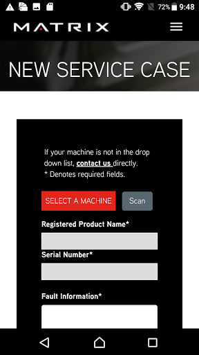 Android application Matrix Service Direct screenshort