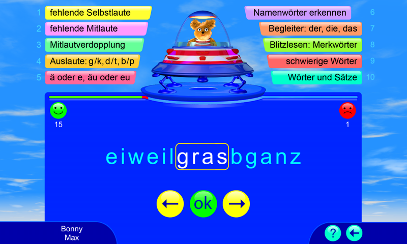 Android application Writing German Words screenshort