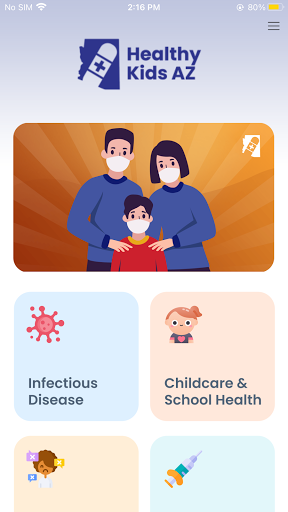 Android application Healthy Kids AZ screenshort