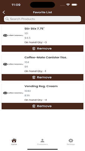 CoffeeBeanery Screenshot