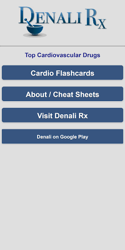 Android application Cardiovasular Drugs Flashcards screenshort