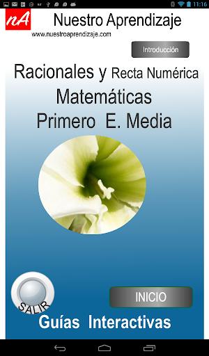 Android application Racionales, Recta Numerica screenshort