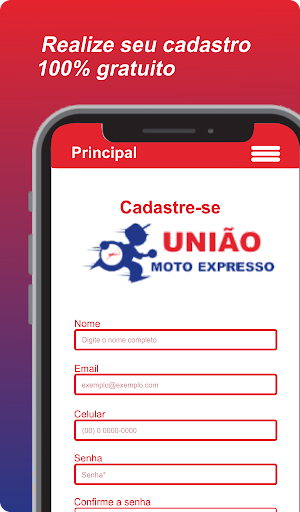 União Moto Express - Cliente Screen 2